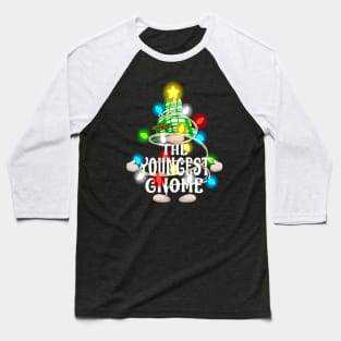 The Youngest Gnome Christmas Matching Family Shirt Baseball T-Shirt